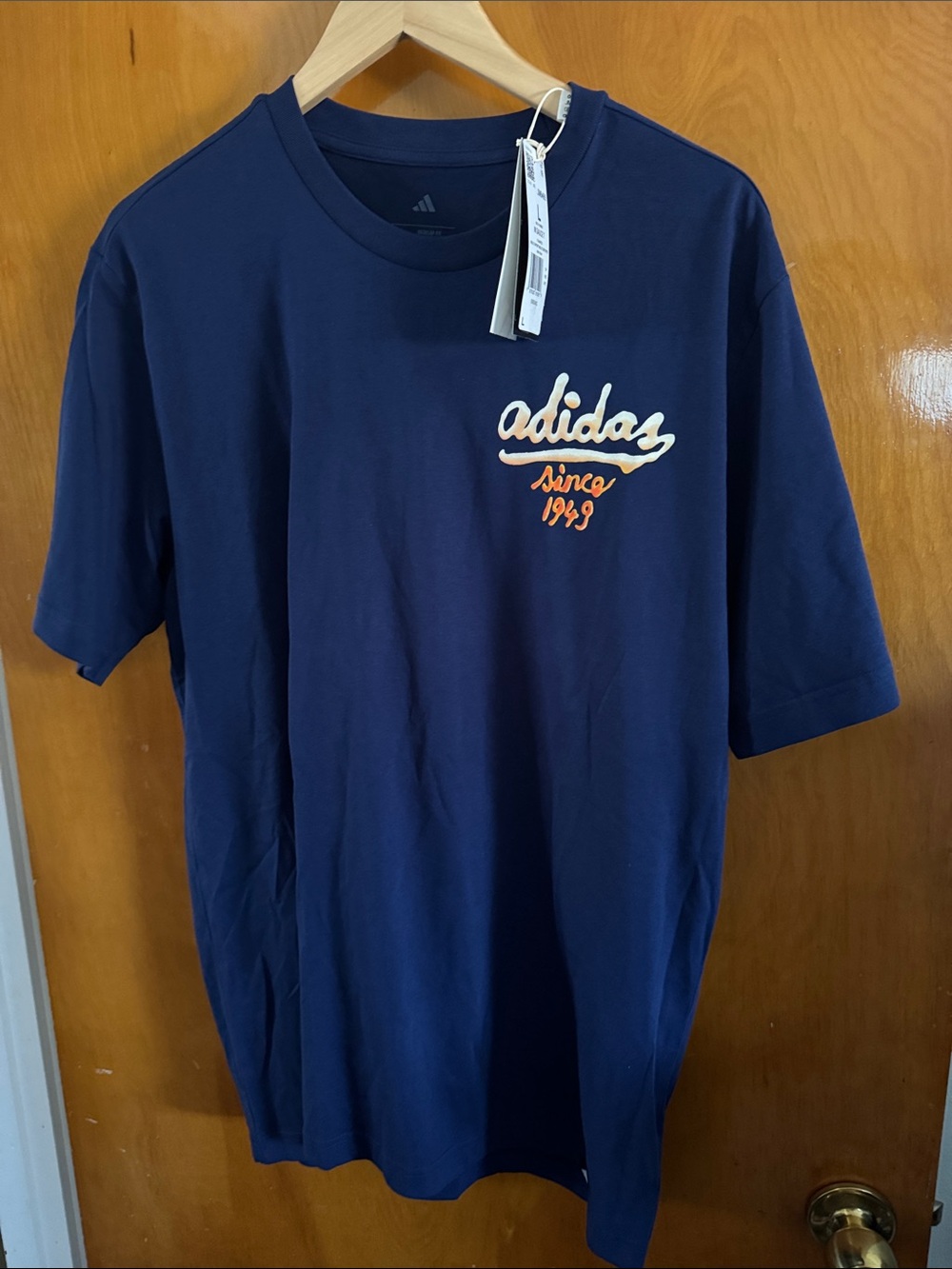 Adidas Tshirt Mens Large Navy - Picture 2 of 2